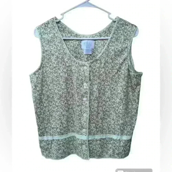 Vintage Ashley Taylor sleepwear button top size‎ M 100% cotton - Picture 1 of 6